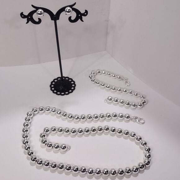 Independent Jewelry - S925 Silver Necklace Bracelet Earrings Jewelry Set Christmas Birthday Gift New!!